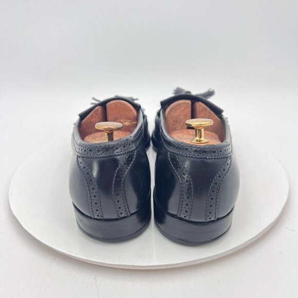 Allen Edmonds Bridgeton Men Size 9D Black Leather Tassel Loafer Dress Shoes - Picture 6 of 15